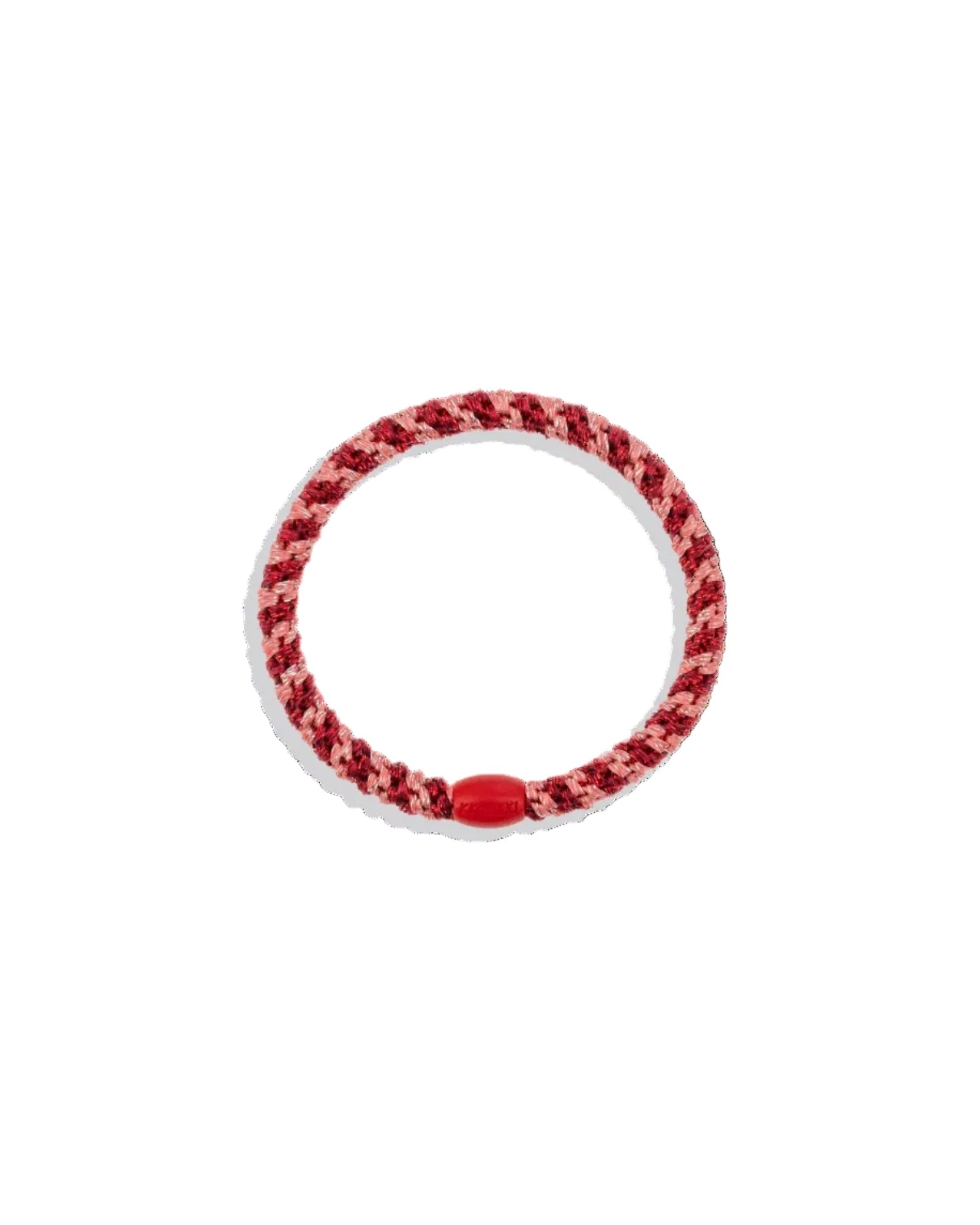 KNEKKI HAIR TIES -SLIM CORAL BORDEAUX GLITTER