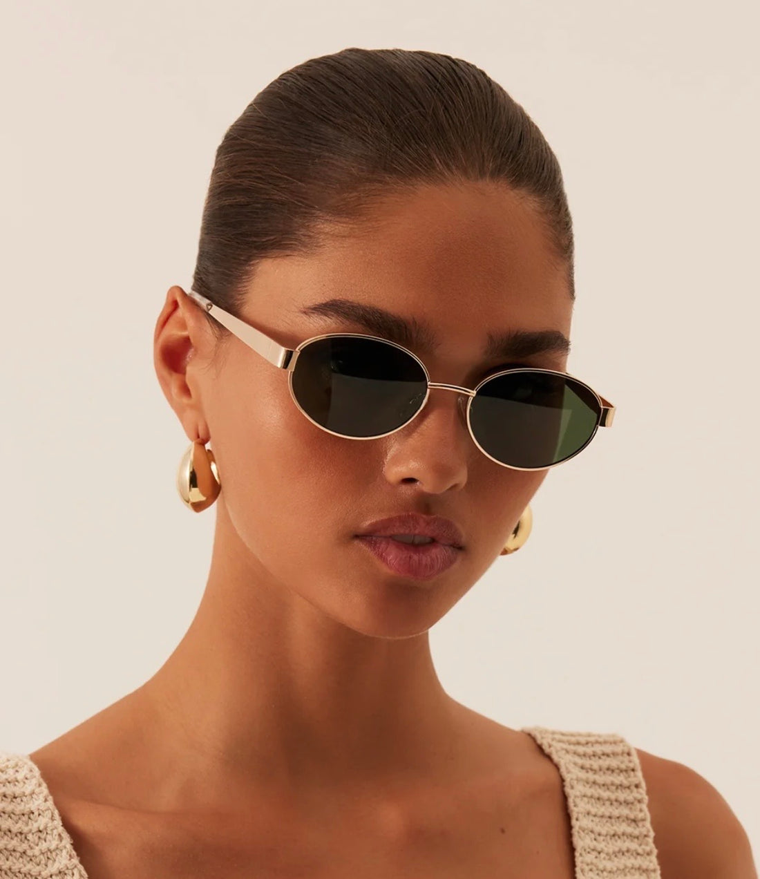THE EVANGELISTA BANBE SUNGLASSES GOLD GREEN