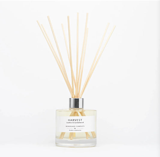 REED DIFFUSER- HARVEST - Vintage Leather & Sandalwood