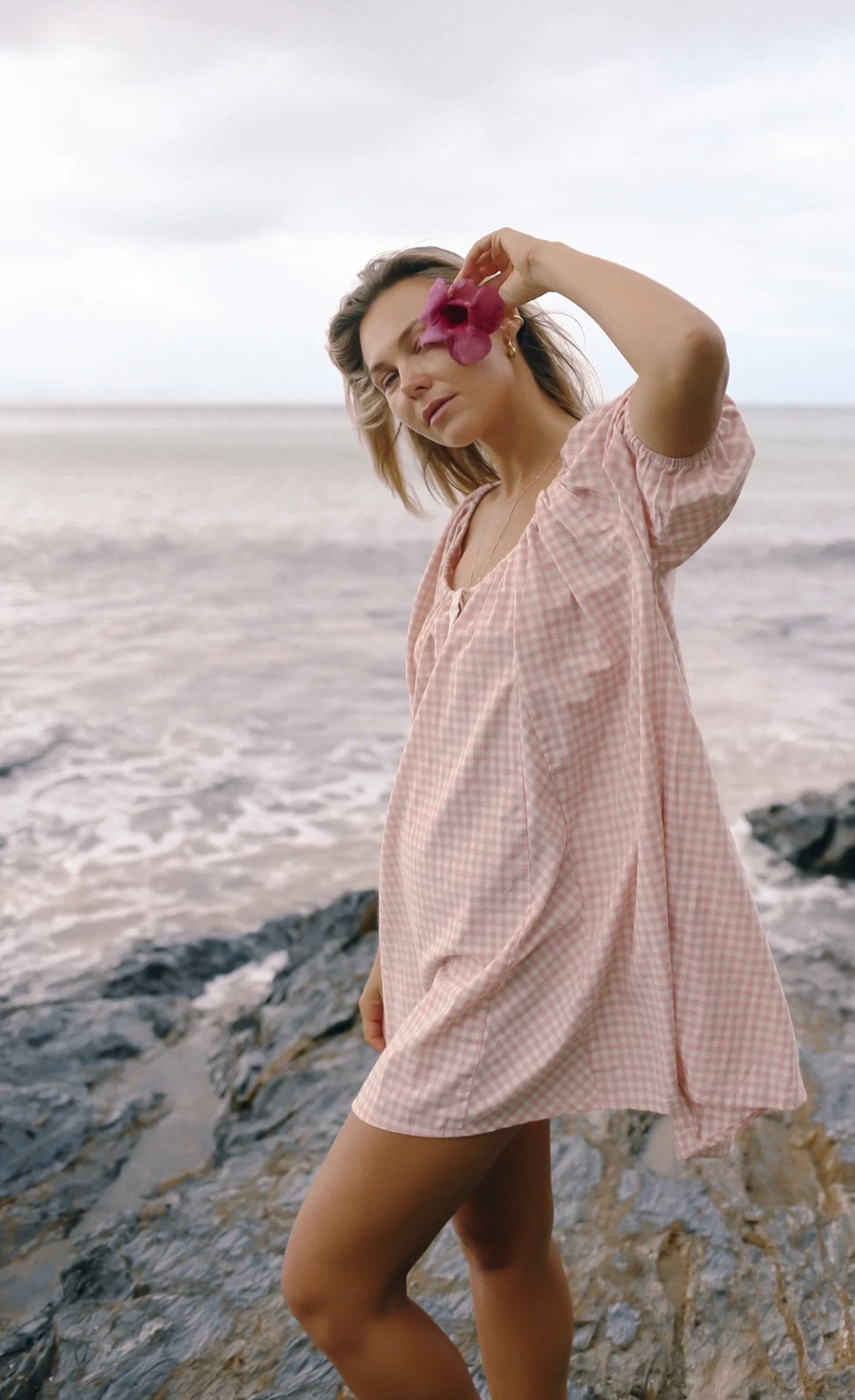 CHLOE DRESS - Pink Gingham