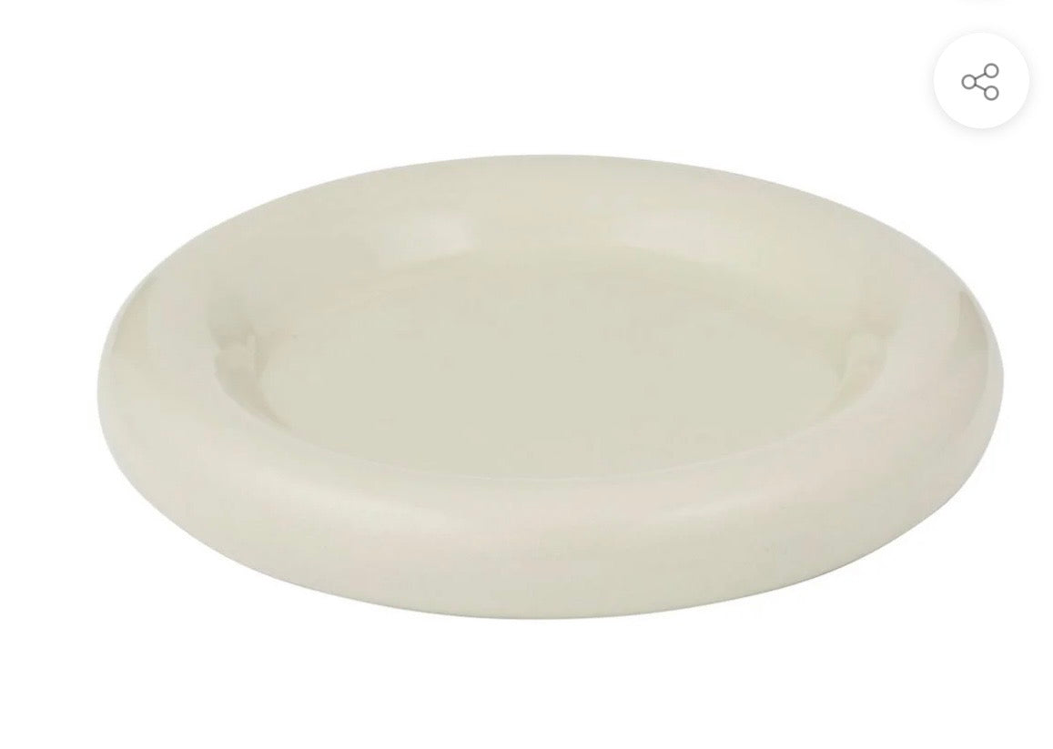 ORB CERAMIC PLATTER 20cm IVORY