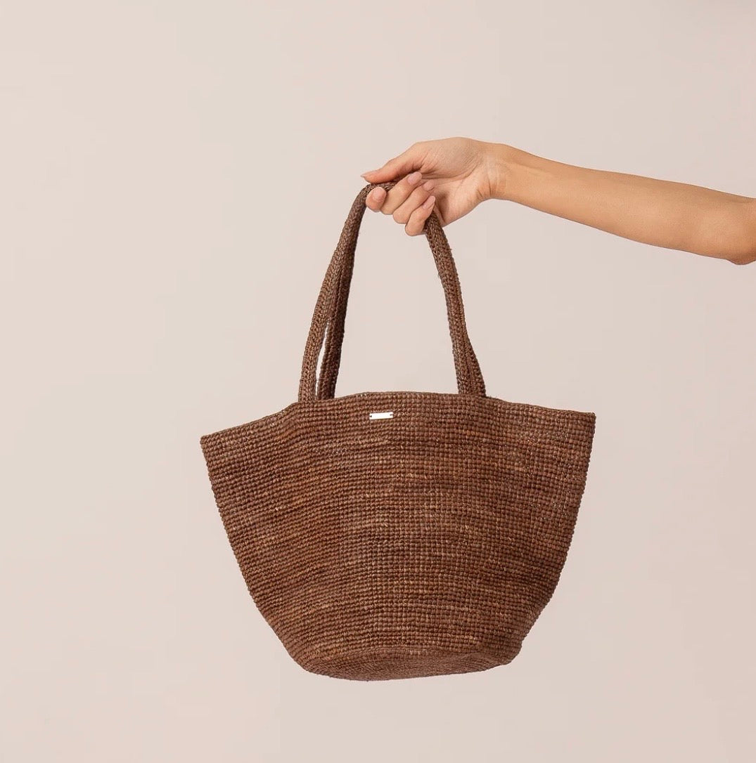 MINI RAFFIA TOTE COCAO