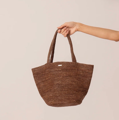 MINI RAFFIA TOTE COCAO