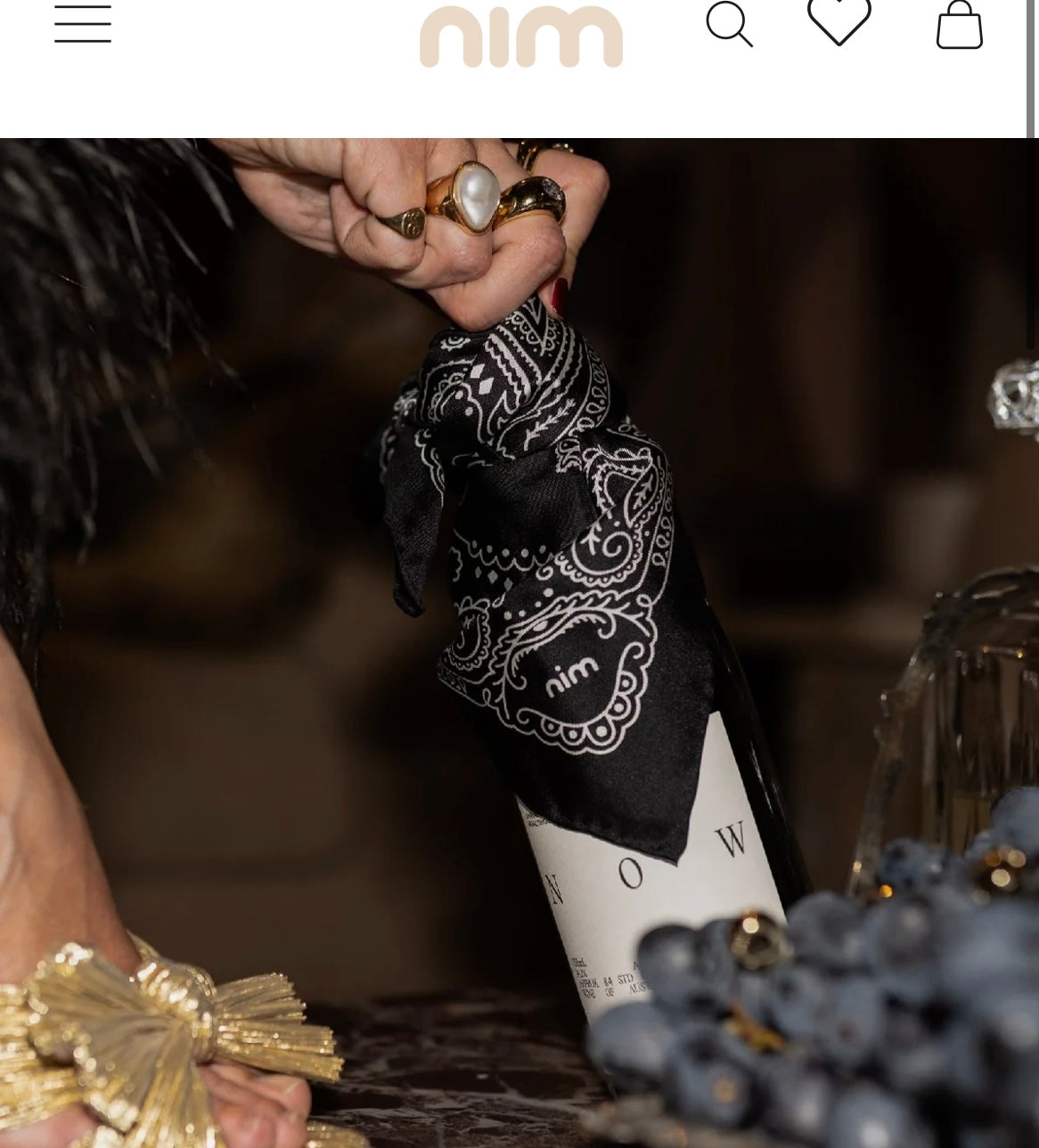 Nim Silk Scarf - Black