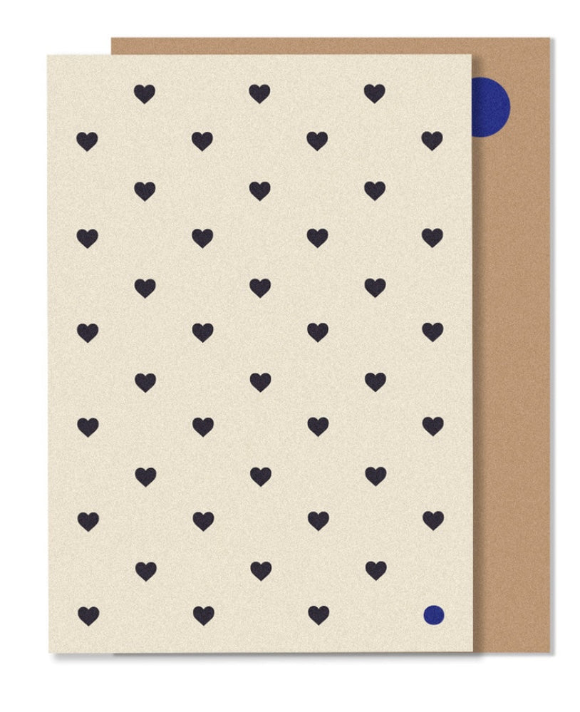 MINI HEARTS - Beige &amp; Charcoal