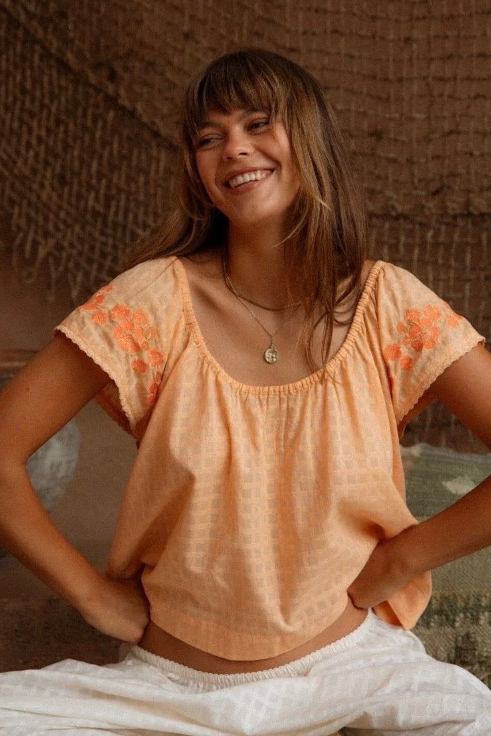 BETTY EMBROIDERED TOP