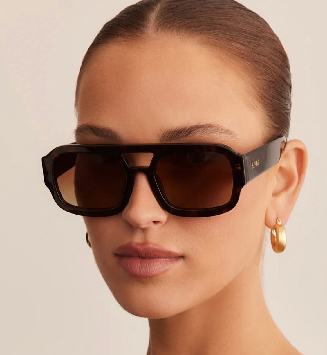 THE SUKI BANBE SUNGLASSES DARK HAVANA TORT CHOC FADE