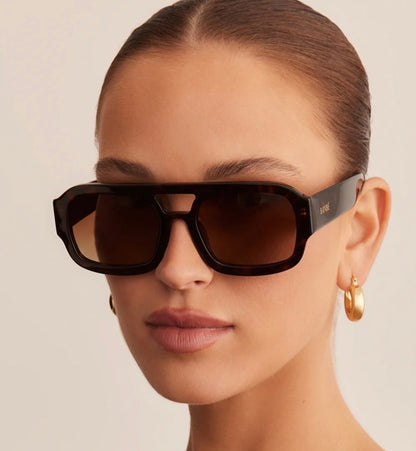 THE SUKI BANBE SUNGLASSES DARK HAVANA TORT CHOC FADE