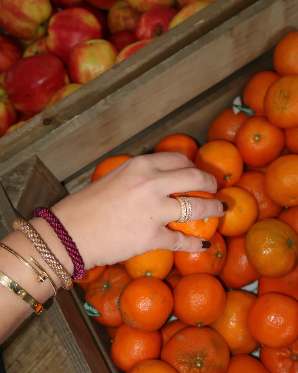 KNEKKI HAIR TIES - COGNAC GLITTER