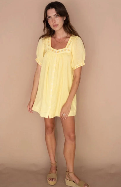 GABBY MINI DRESS LEMON