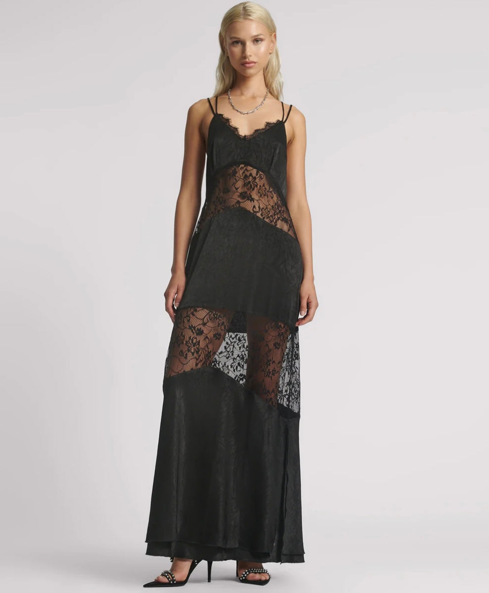 WINONA LACE SLIP - Black Lace