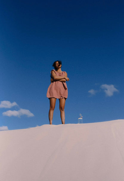 LUNA SHIFT DRESS - Picnic Hemp