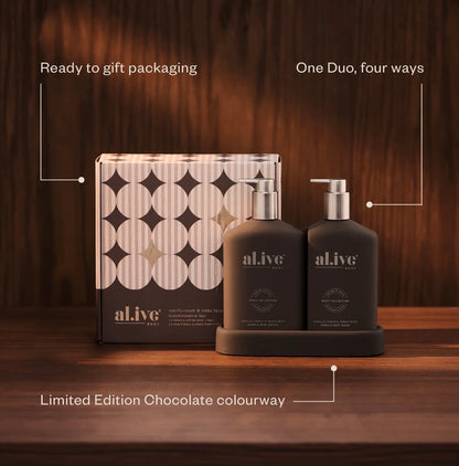 BATHROOM WASH &amp; LOTION DUO - VANILLA CREAM &amp; TONKA BEAN