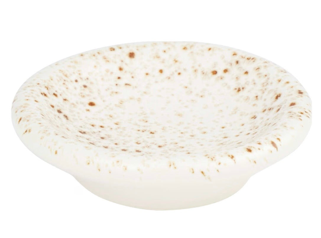 MASSIMO CERAMIC DISH 20x5.5cm IVORY/BROWN