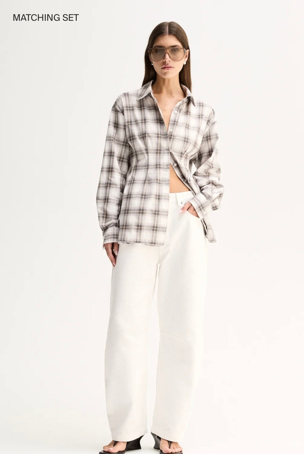 HEATHER SHIRT WHITE CHECK