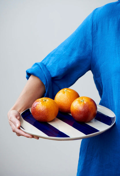 CABANA STRIPE PLATTER - Blue