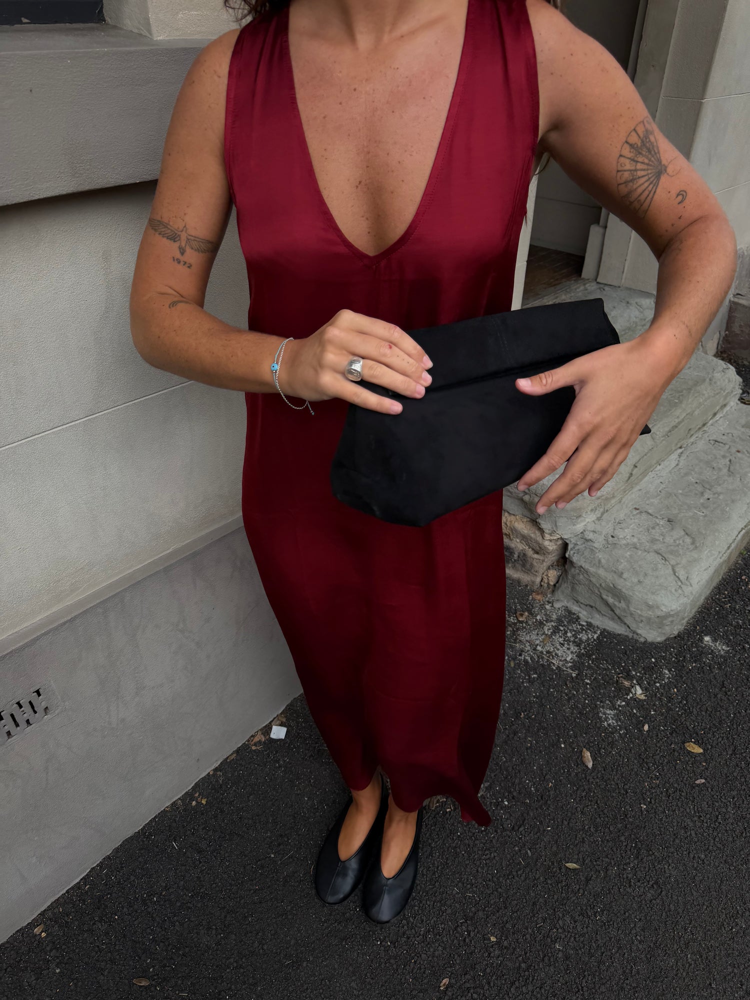 MARLOWE DRESS MERLOT