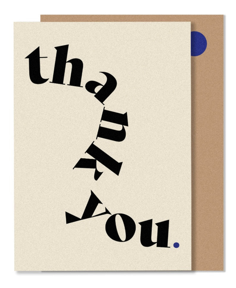 THANK YOU- Beige &amp; Black Card