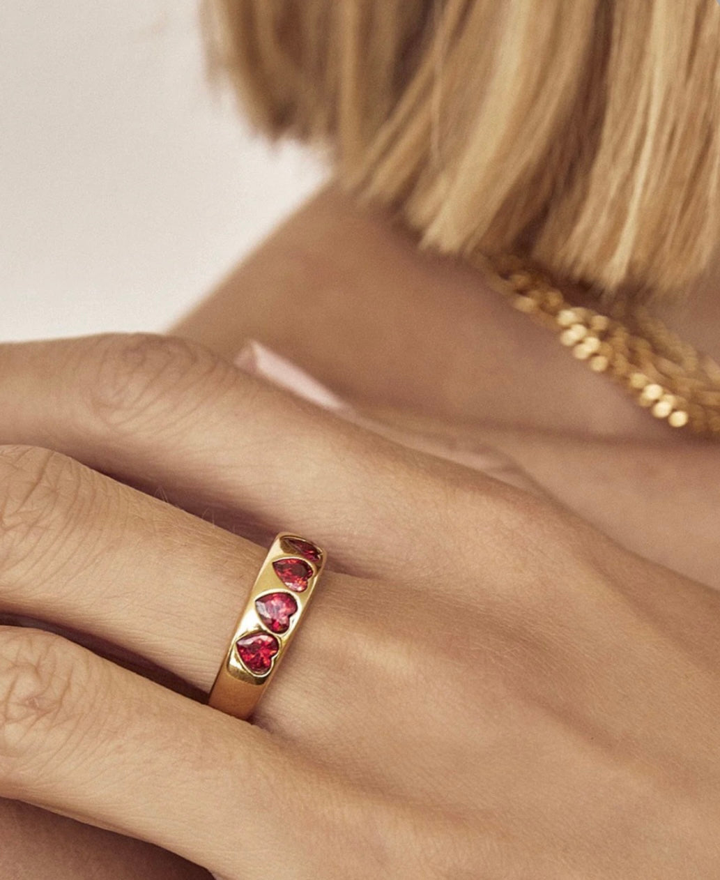 J’ADORE GOLD RING - RED
