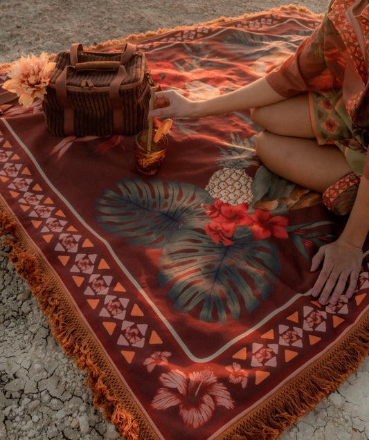 CUBAN TROPICAL PICNIC RUG - Bronze