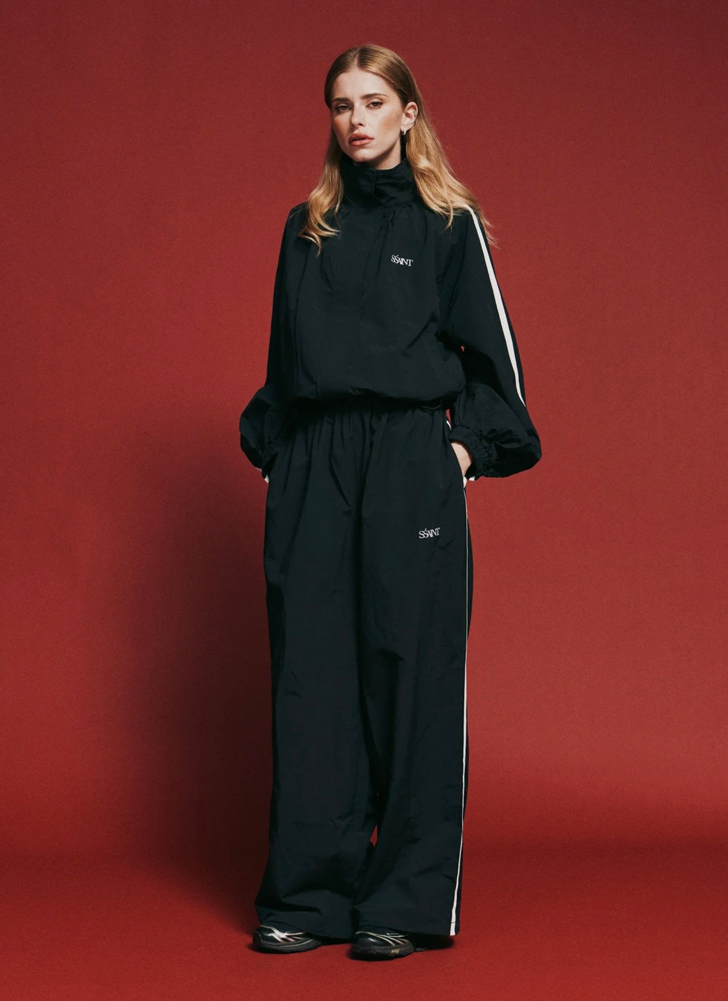 FIGHT NIGHT WINDBREAKER PANT - BLACK