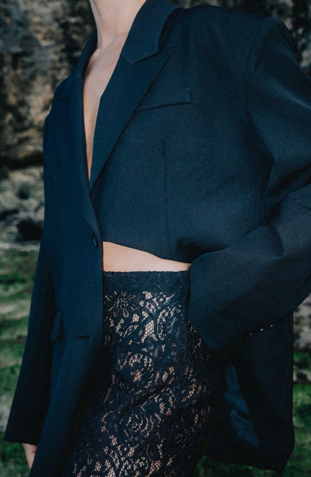 SHILOH LACE PANT - Black