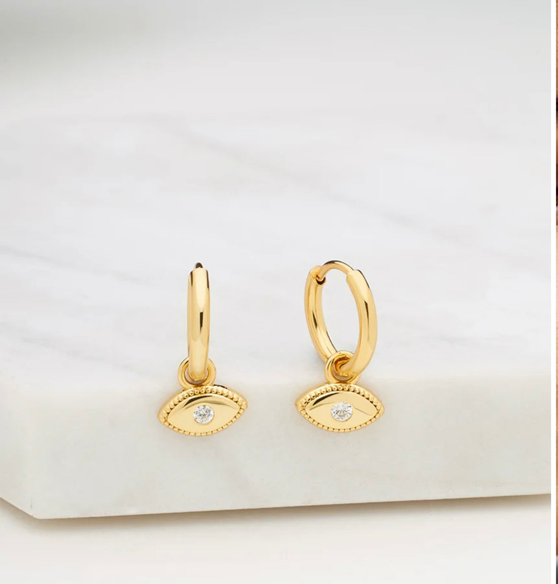 EVIL EYE EARRING - Gold