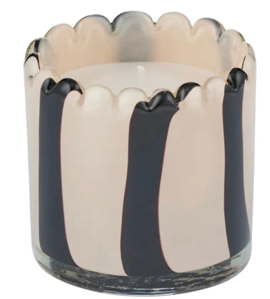 BILLIE GLASS CANDLE - Ivory &amp; Black