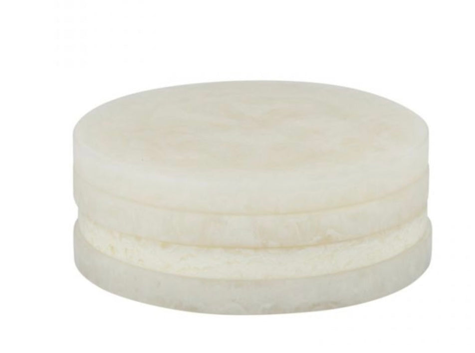KIP RESIN COASTERS IVORY - 10cm
