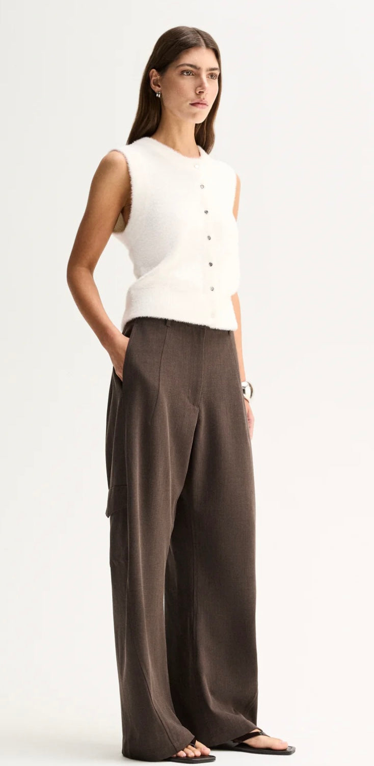 DUNES KNIT CARDIGAN - WHITE