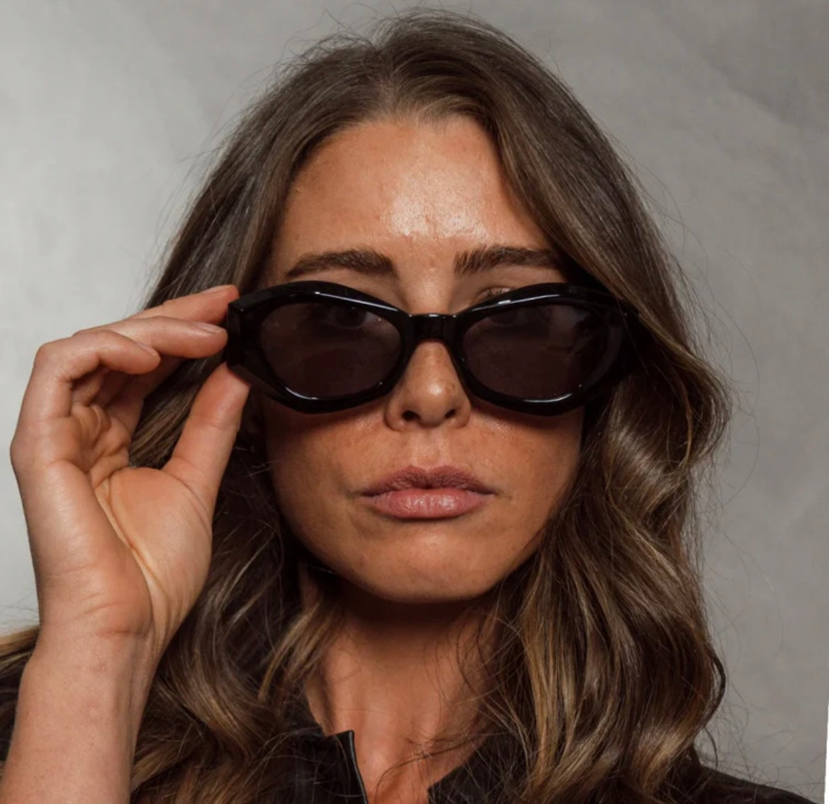 RUFUS ft. Gloss Black + Gold Metal Trim + Black Lens