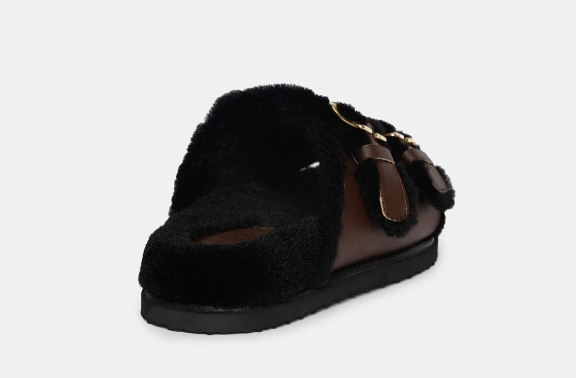 LOUIS FOOTBED- Mocha/Black