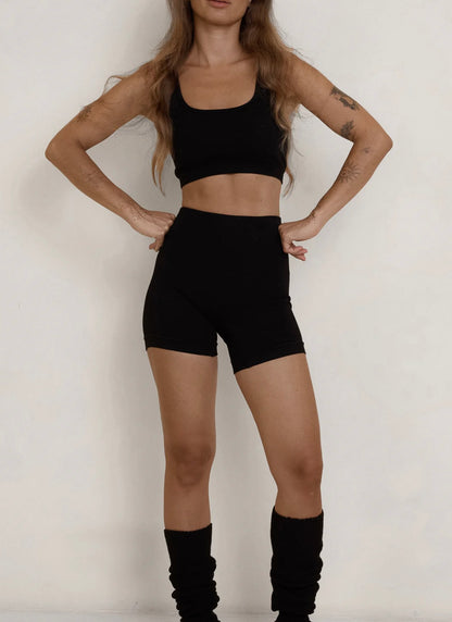 BAMBOO SEAMLESS SHORT - Black