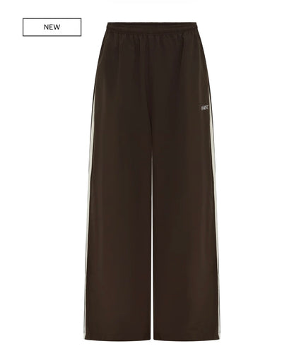 FIGHT NIGHT WINDBREAKER PANT - BROWN / CREAM