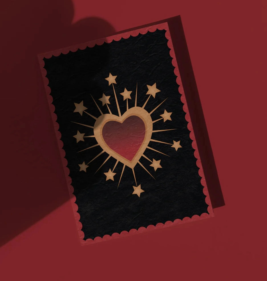 BURNING HEARTS CARD