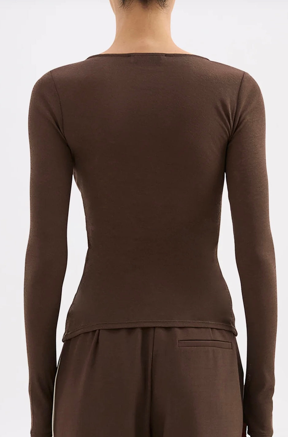 GIGI MESH TOP - WALNUT
