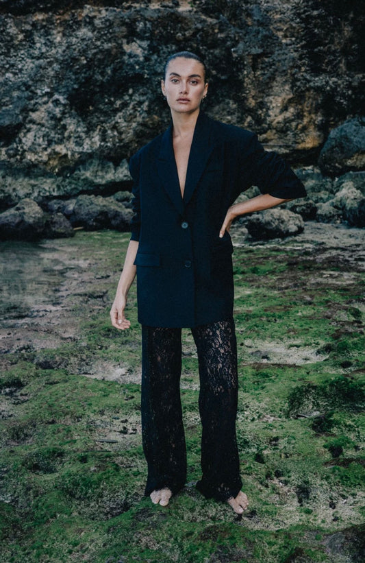 SHILOH LACE PANT - Black