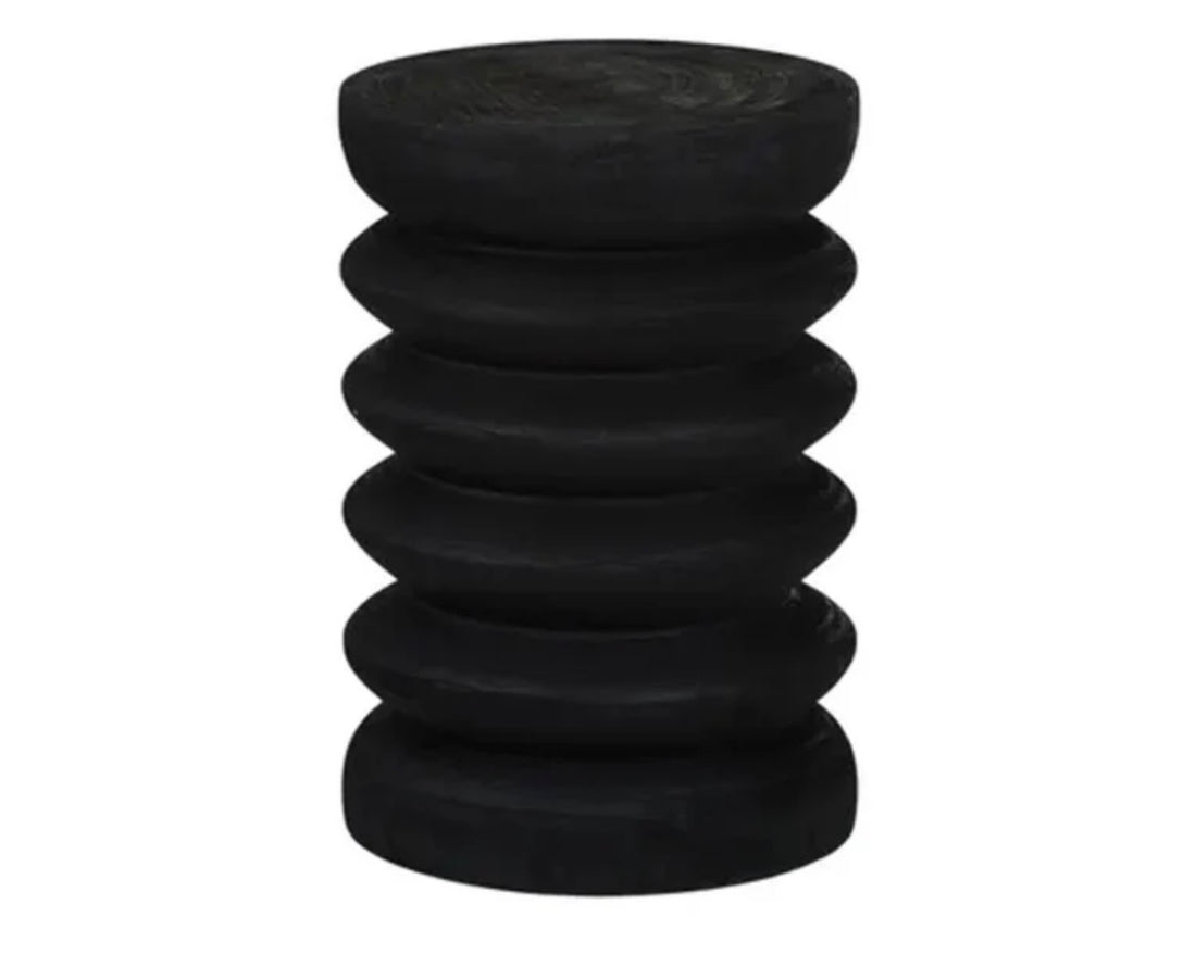 JAGGER WOODEN STOOL - Black