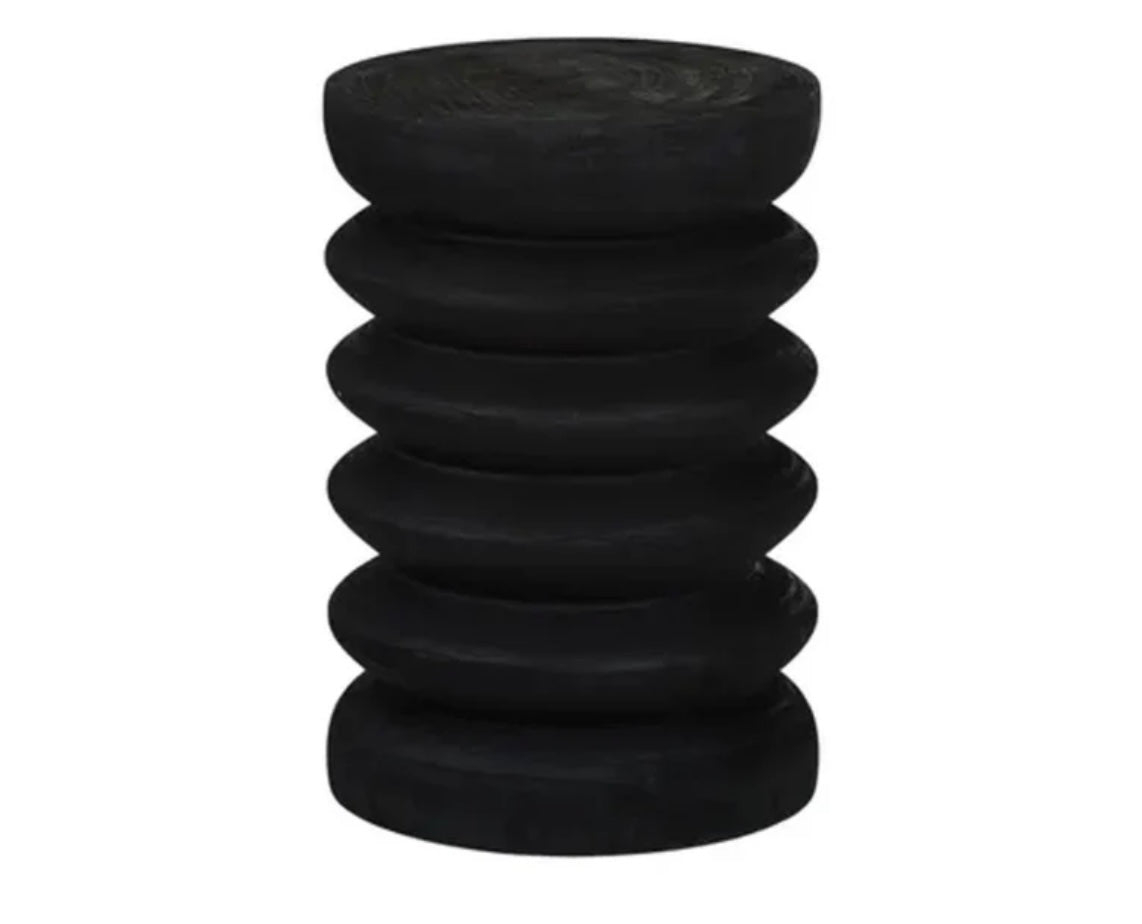 JAGGER WOODEN STOOL - Black