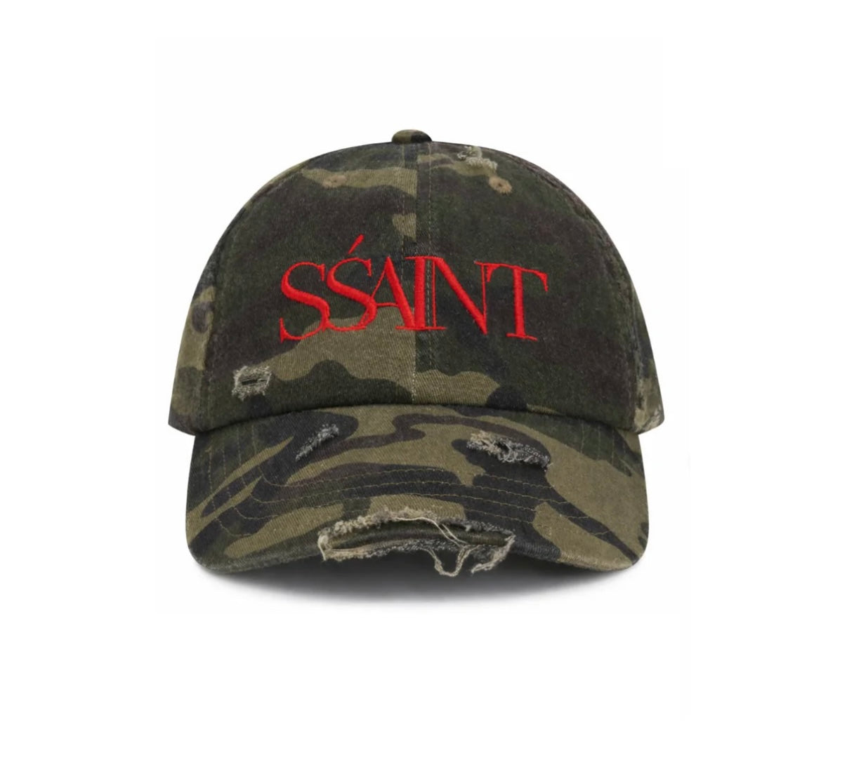 SSAINT CAMO DAD CAP - CHERRY