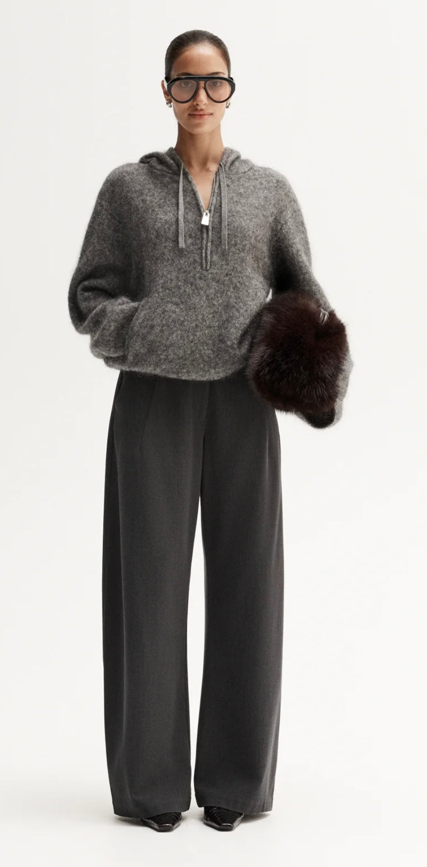 MADDEN KNIT JUMPER - GREY MARLE