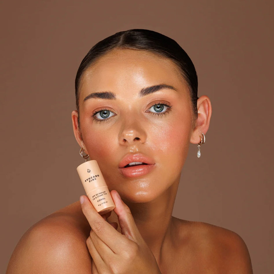 SPF 50 Natural Lip + Cheek Tint - Coral