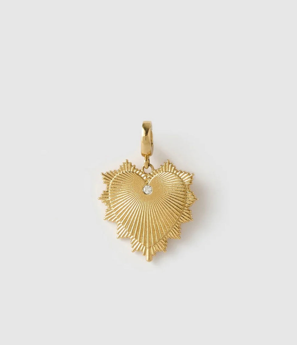 EVIE HEART CHARM - GOLD