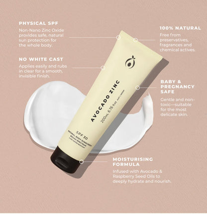 SPF30 NATURAL BODY SUNSCREEN 200ml
