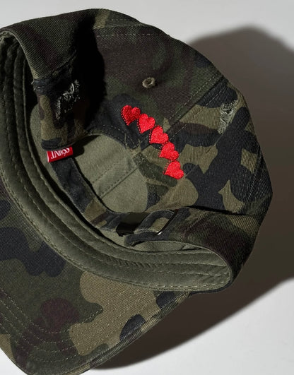 SSAINT CAMO DAD CAP - CHERRY