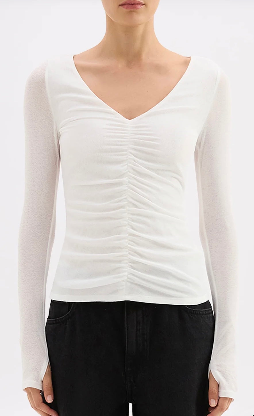 GIGI MESH TOP - SALT