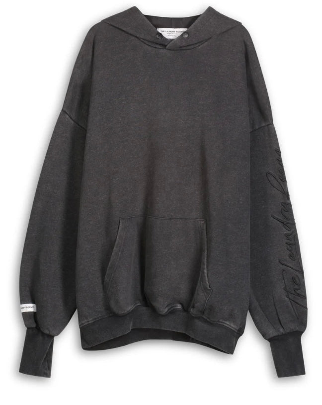 THE ESSENTIALS HIDEOUT HOODIE - Black Snow