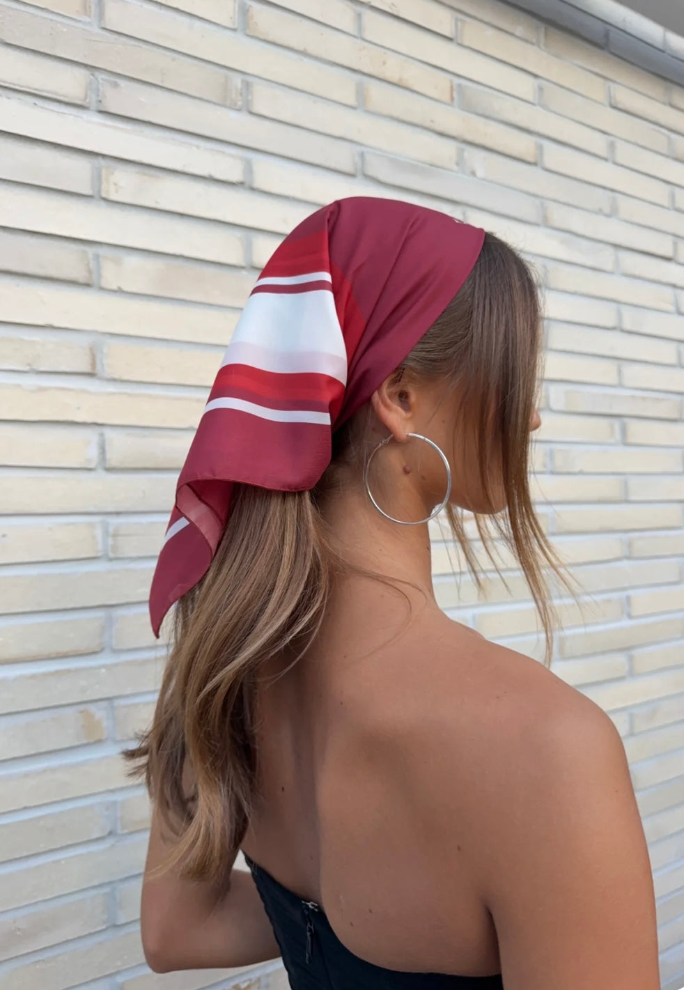 RED PRINT SCARF