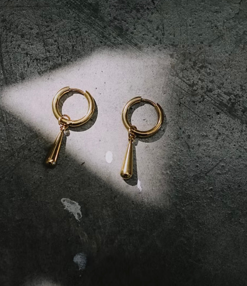 DROPLET EARRINGS- Gold