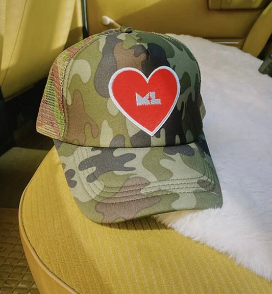 CAMO TRUCKER WITH HEART